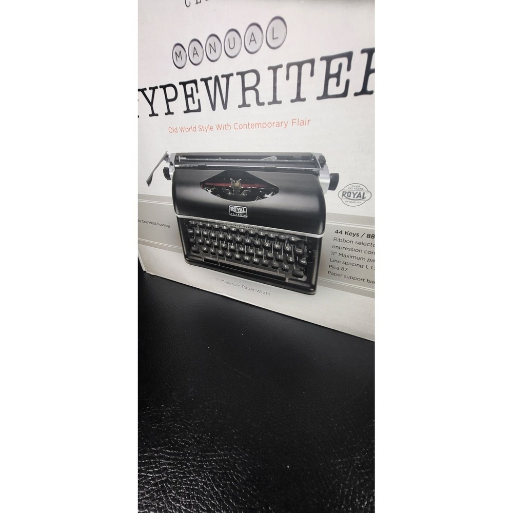 Royal Classic Manual Typewriter Black Open Box New Condition*sealed Inside Box - Picture 7 of 14